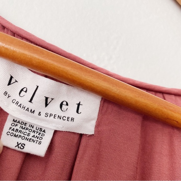 Velvet By Graham & Spencer Blouse Balloon Sleeves Made in USA Top Career Satin - Picture 5 of 6